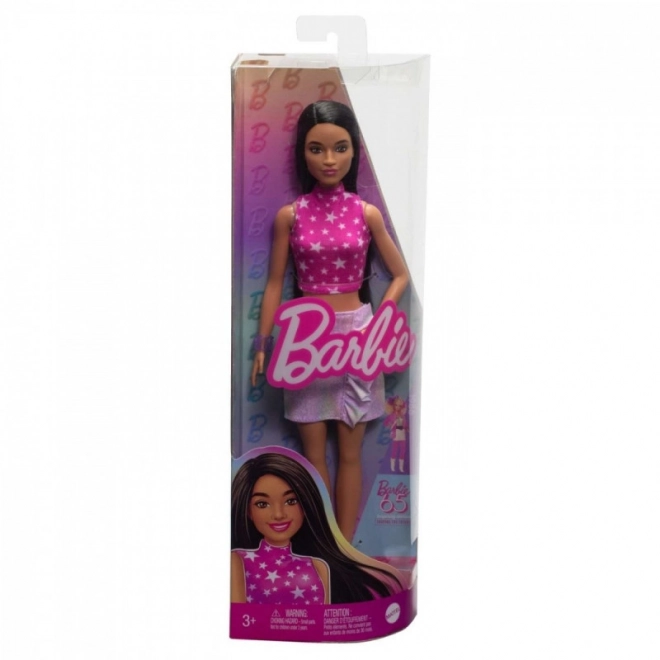 Barbie Fashionistas Bábika Rúžové Tričko so Hviezdičkami