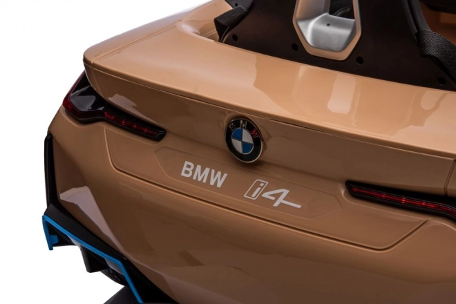 Detské elektrické auto BMW I4 zlaté 4x4