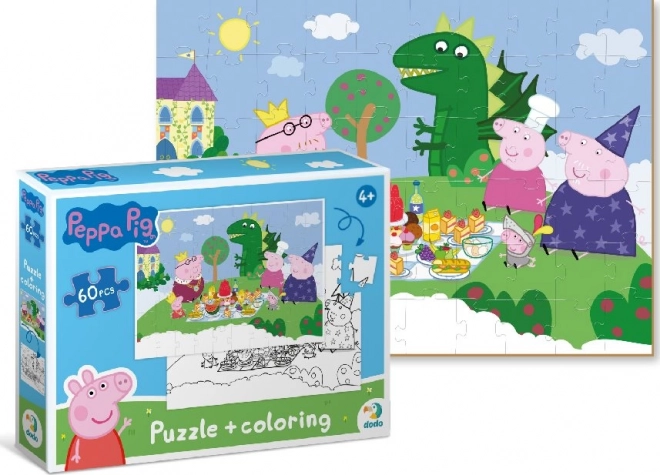 Obojstranné puzzle Prasiatko Peppa: Piknik 60 dielikov