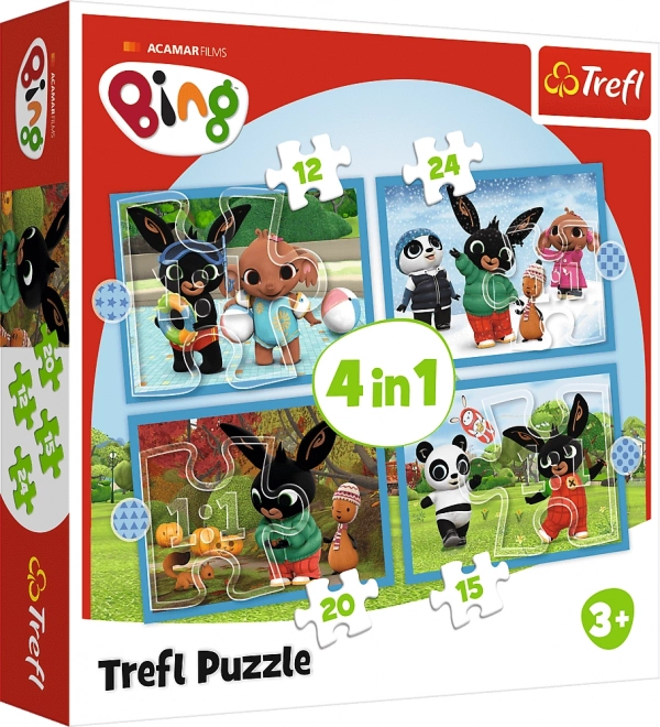 Trefl Puzzle Bing: Ročné obdobia 4v1