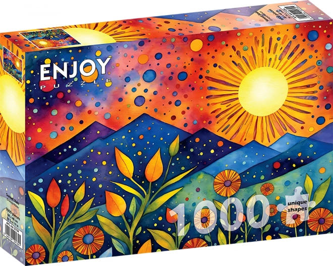 Puzzle Dážď pri západe slnka 1000 dielikov