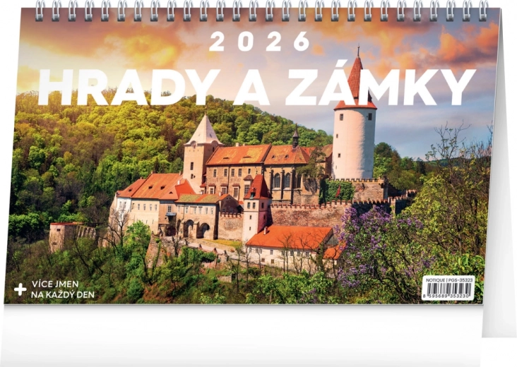 Stolový kalendár Hrady a Zámky 2026