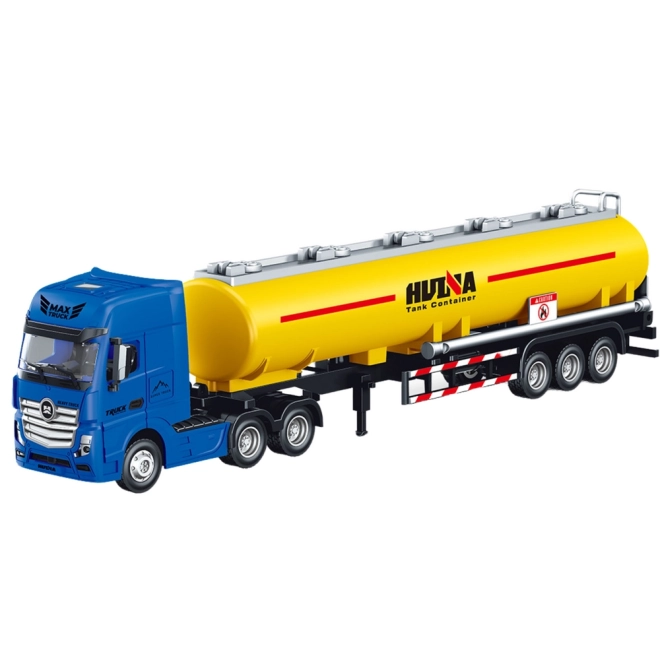 Žltá kovová cisternová nákladná auto 1:50