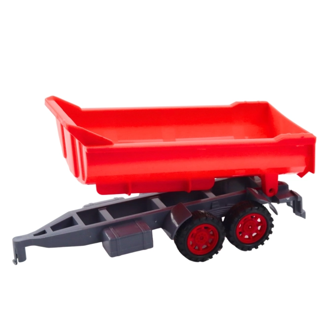 Sada traktor s prívesom a lisom na seno