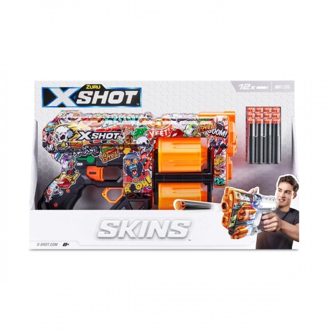 Wyrážací pištoľ Skins-Dread X-Shot (12 šípok)