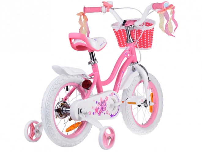 Dievčenský bicykel Royal Baby Star Girl modrý 14 palcov