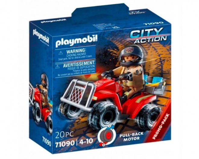 Súprava s figúrkou City Action Požiarnický Speed Quad