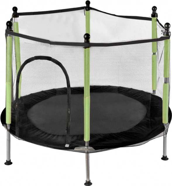 záhradná trampolína pre deti so sieťou zelená 140 cm