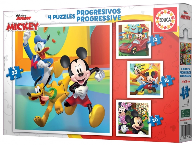 Puzzle Mickey a Priatelia 4 v 1