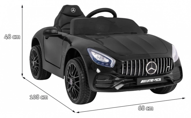 Mercedes Benz GT pre deti na batériu čierny