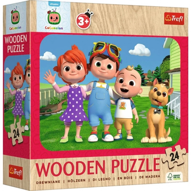 Drevené puzzle Cocomelon 24 dielikov