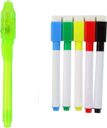 LED svetelné pero a stierateľné fixky