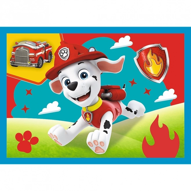 Puzzle 4v1 Bežiaci psíci Paw Patrol