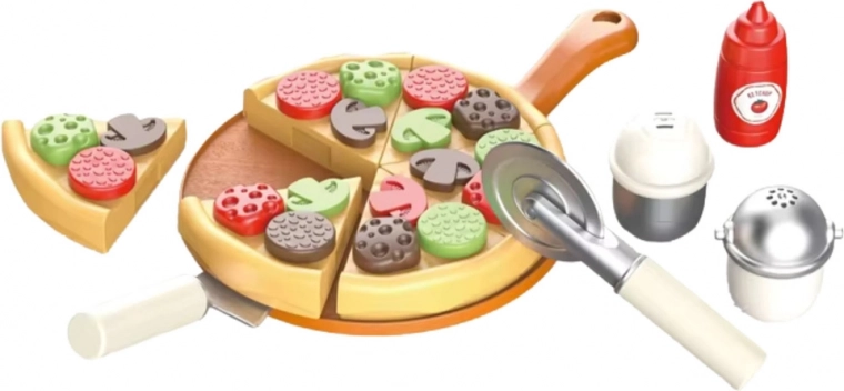 Pizza s doplnkami a náradím