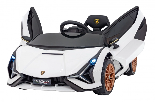 Lamborghini SIAN detské auto na batériu s ovládačom – Biele