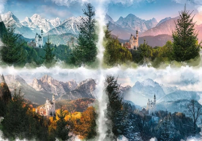 Ravensburger Puzzle Neuschwanstein Štyri Ročné Obdobia 18000 Dielikov