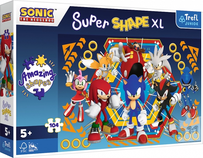 Puzzle Ježko Sonic Super Shape XL 104 ks