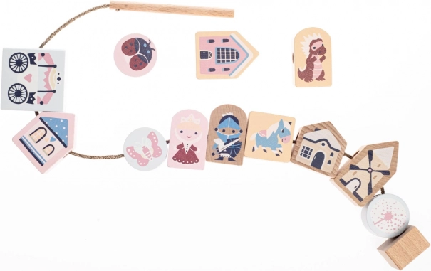 Cubika Pastel navliekacia rozprávka – drevený navliekací set