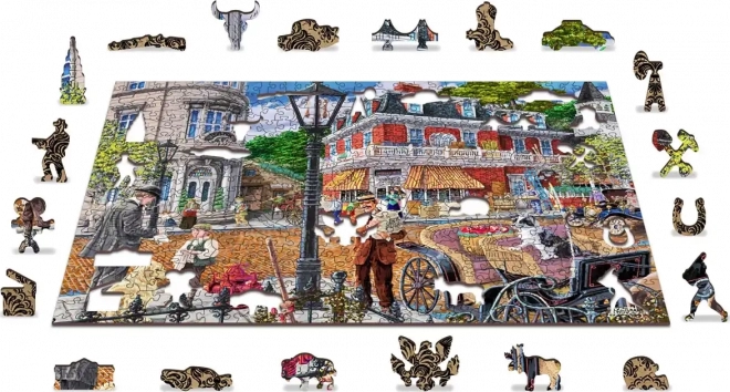 Drevené puzzle Hlavná ulica 2v1 505 dielikov EKO