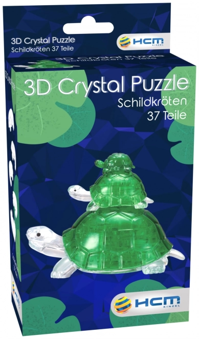 3D Krištáľový Puzzle Želva