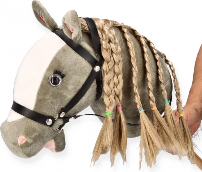 Koník na palici Hobby Horse siwek premium