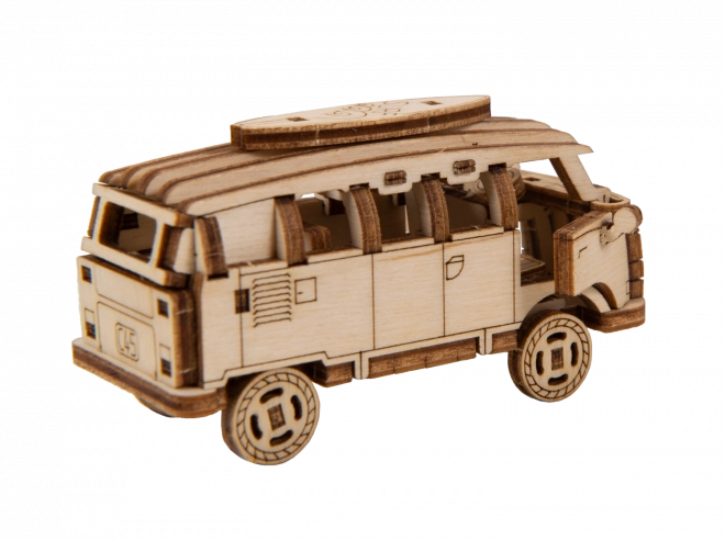 Drevené 3D puzzle Superfast retro minibus