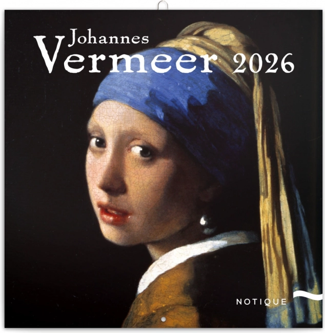 Poznámkový kalendár Johannes Vermeer 2026