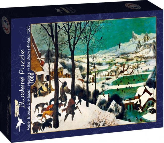 Bluebird puzzle lovci v snehu (zima)