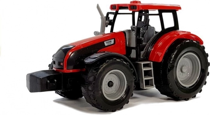 Realistický červený traktor pre akčné hry
