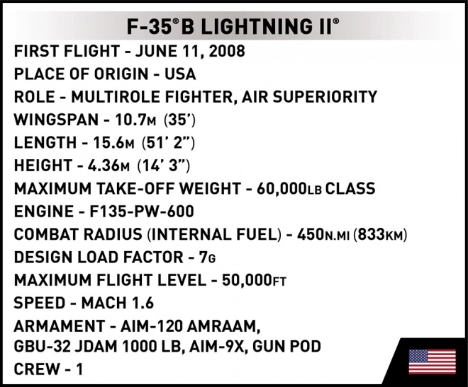 Ozbrojené sily F-35B Lightning II stavebnica