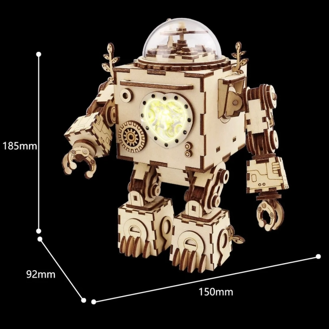 Rokr Svietiaci 3D drevené puzzle Robot Orfeus