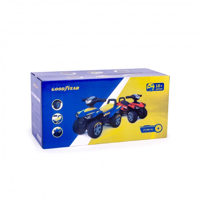 Goodyear jazdný quad pre deti, interaktívny volant, zvuky, červený