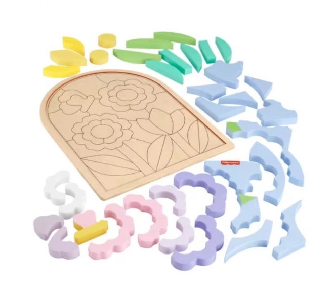 Drevené puzzle Kvety od Fisher-Price