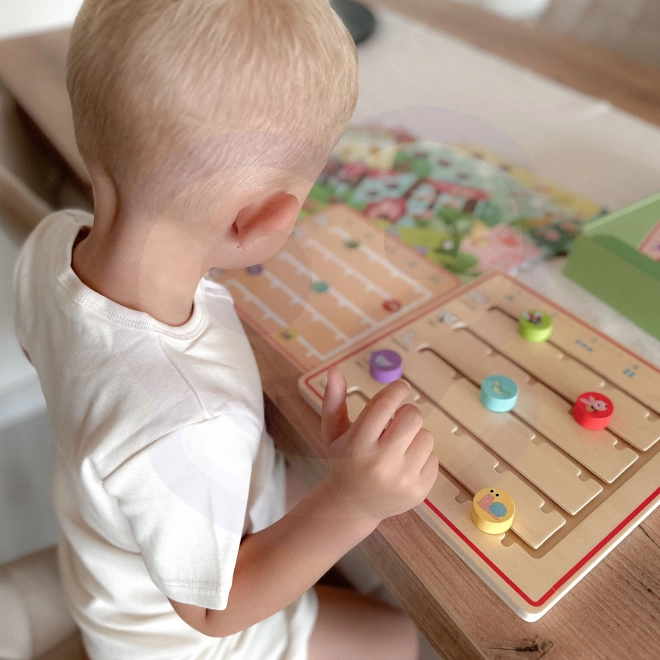 Tooky Toy drevená hra Uč sa počítať zvieratá