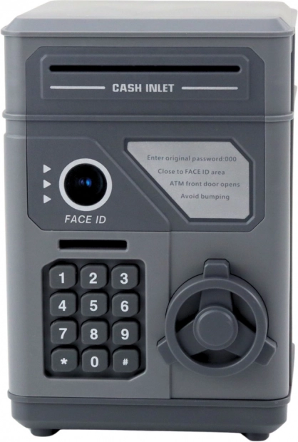 Elektronický trezor na peniaze pre deti šedý