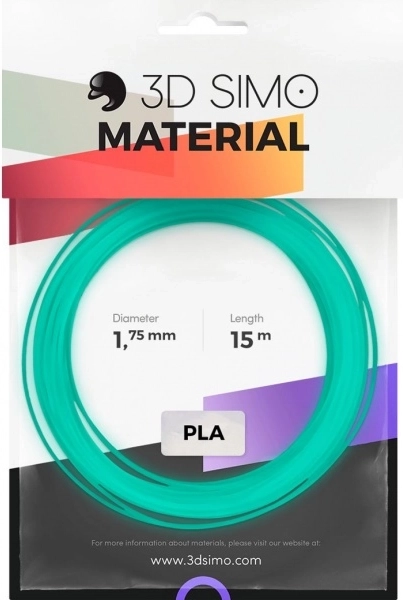 fluorescenčný filament pre 3D perá a 3D tlač 1,75 mm, sada 15 m (modrá a zelená)