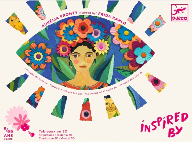 inšpirované Fridou Kahlo – kreatívne 3D papierové dekorácie Djeco