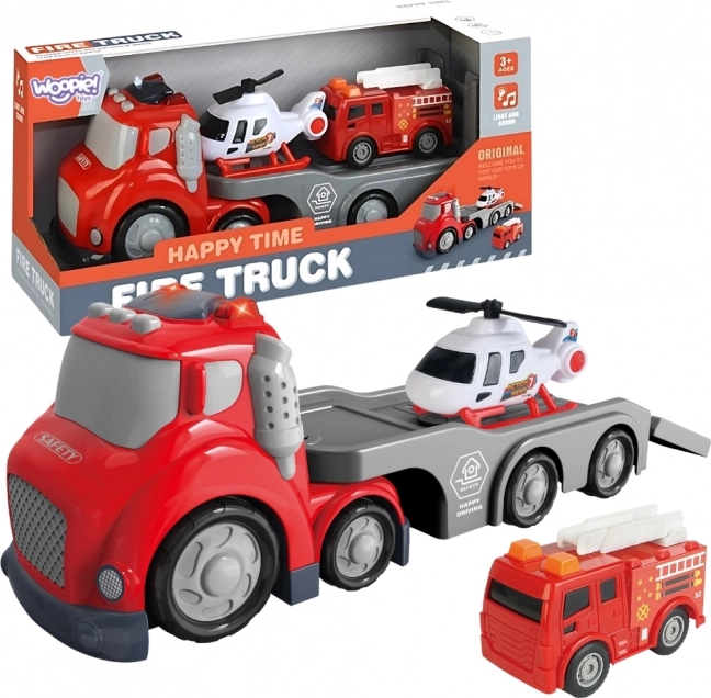 Červená Hasičská Dodávka CITY TRUCK so Zvukovými a Svetelnými Efektmi