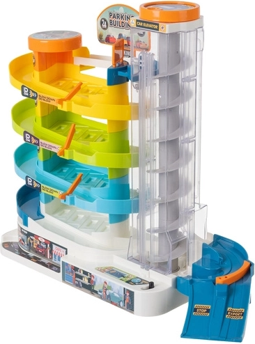 Päť poschodí zábavy so špirálovou dráhou