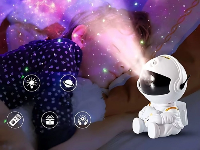 Nočná lampa s projektorom LED Astronaut