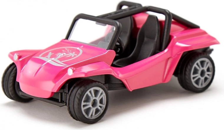 Detailný ružový buggy s voľnobehom kolies