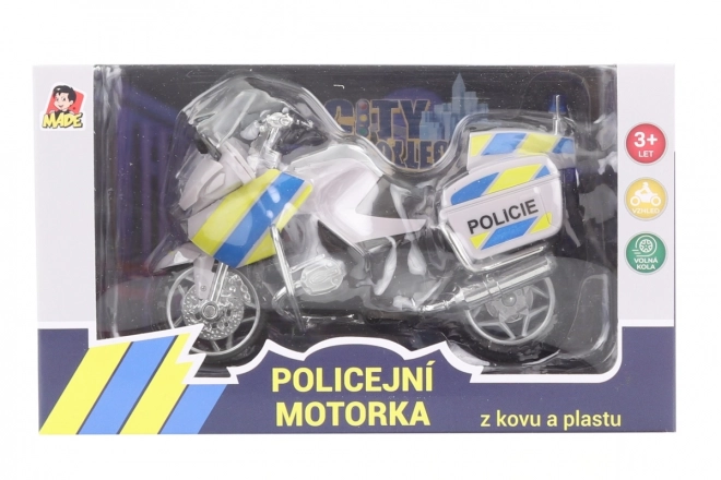 Kovová policajná motorka