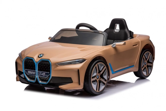 Detské elektrické auto BMW I4 zlaté 4x4