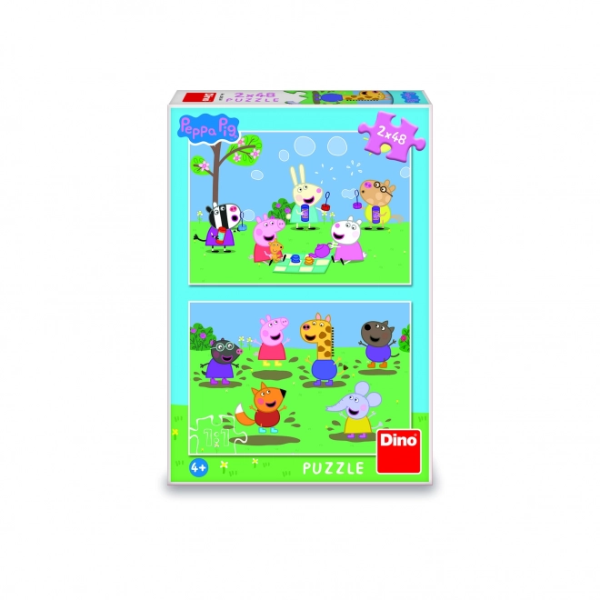 Puzzle Peppa Pig a kamaráti 2x48 dielikov