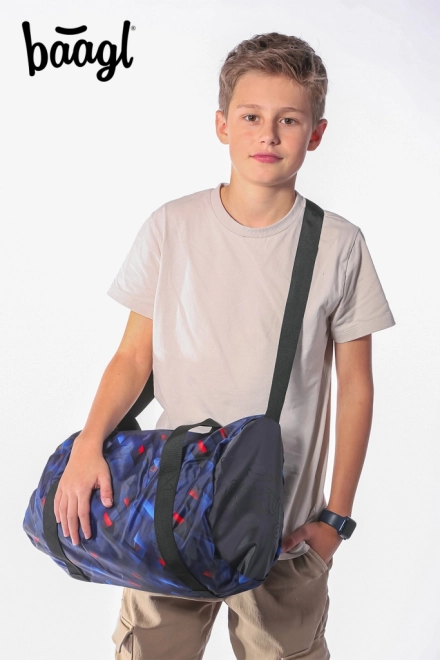 BAAGL set ruksak, peračník a športová taška Skate Indigo