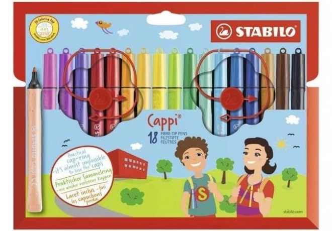 Stabilo Cappi súprava 18 fixiek