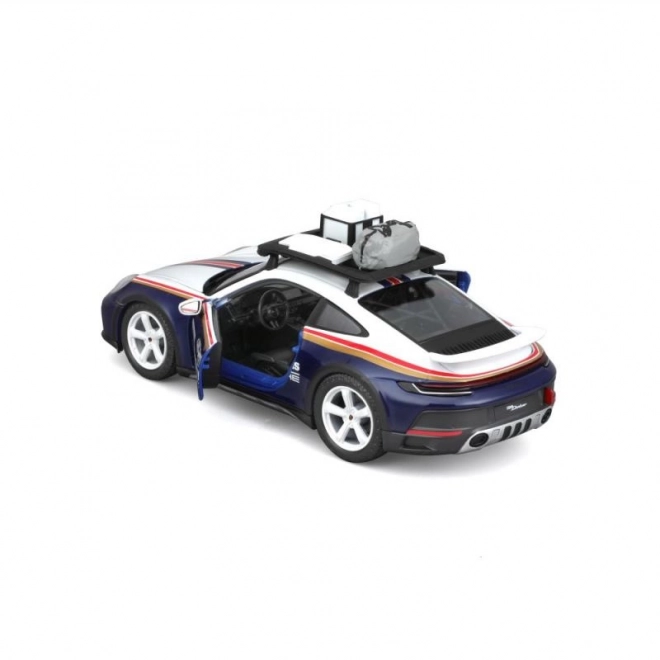 Bburago závodný model Porsche 911 Dakar modrý