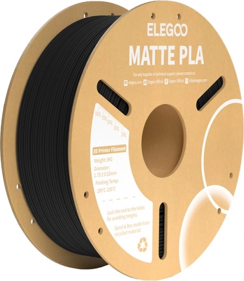 Matné vlákno PLA čierne od ELEGOO