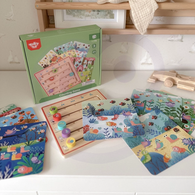 Tooky Toy drevená hra Uč sa počítať zvieratá