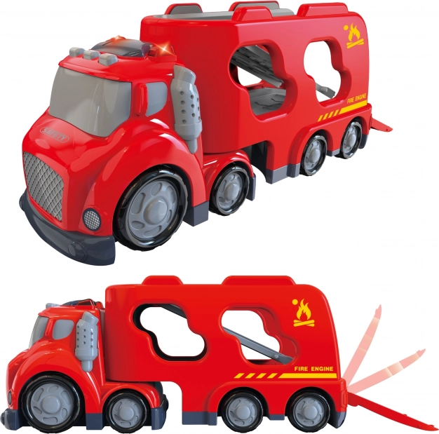 Veľký červený odťahový voz City Truck s efektmi zvuku a svetla